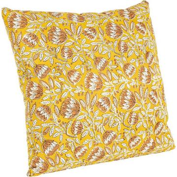 Kissen Chambery Blume ocker 45x45