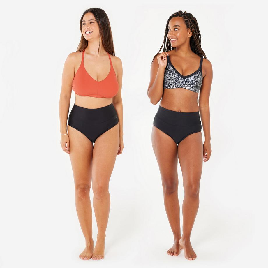 DECATHLON Sportbikiniunterteil hoher Bund  