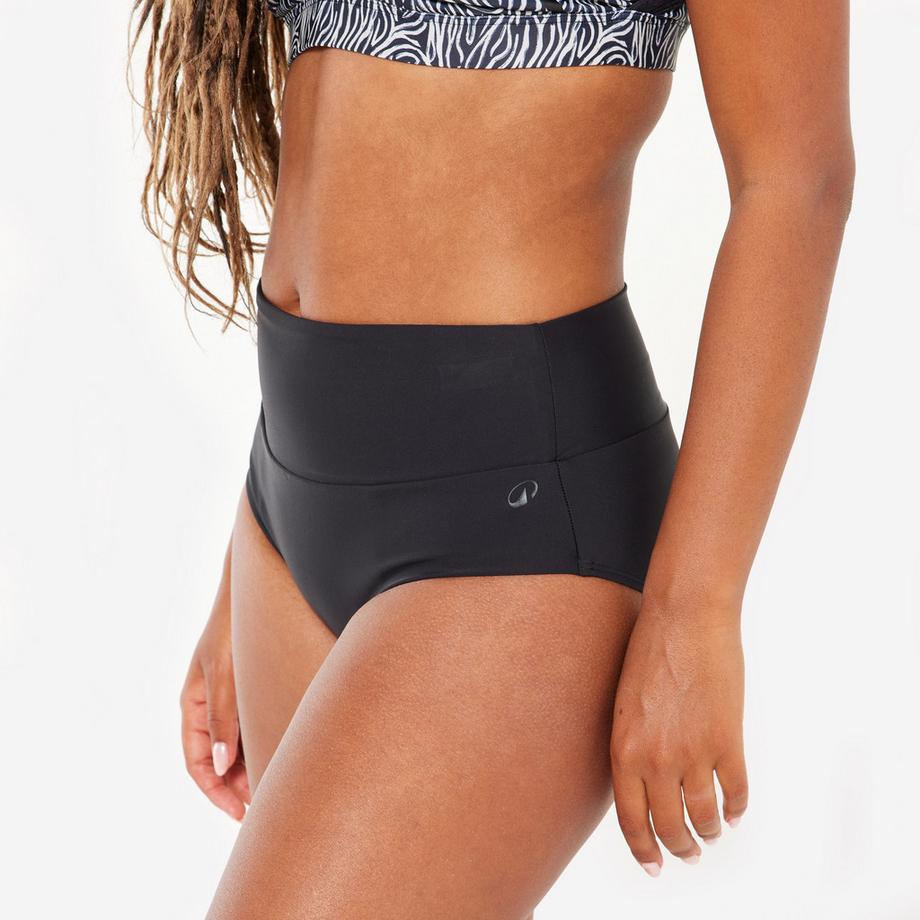 DECATHLON Sportbikiniunterteil hoher Bund  