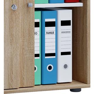 VCM Büroschrank mit 2 Fächern | moderner Aktenschrank mit Schiebetüren | Maße ca. B. 70 x  H. 73 x T. 37 cm – Lona 2-Fach  