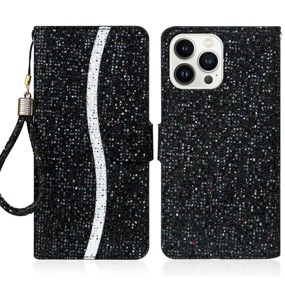 Cover-Discount  iPhone 14 Pro - Custodia in pelle glitterata 