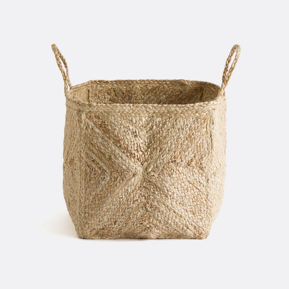 Panier en jute tressée