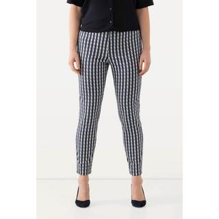 Ulla Popken  Pantalon Sienna en tissu bengaline, jambe étroite, taille élastique, stretch 