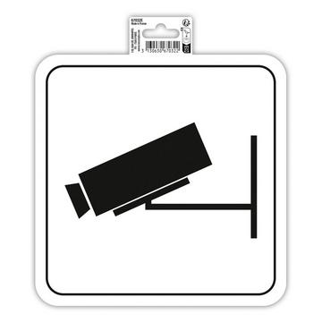 Panneau PVC adhésif antidérapant Video surveillance 20x20 cm