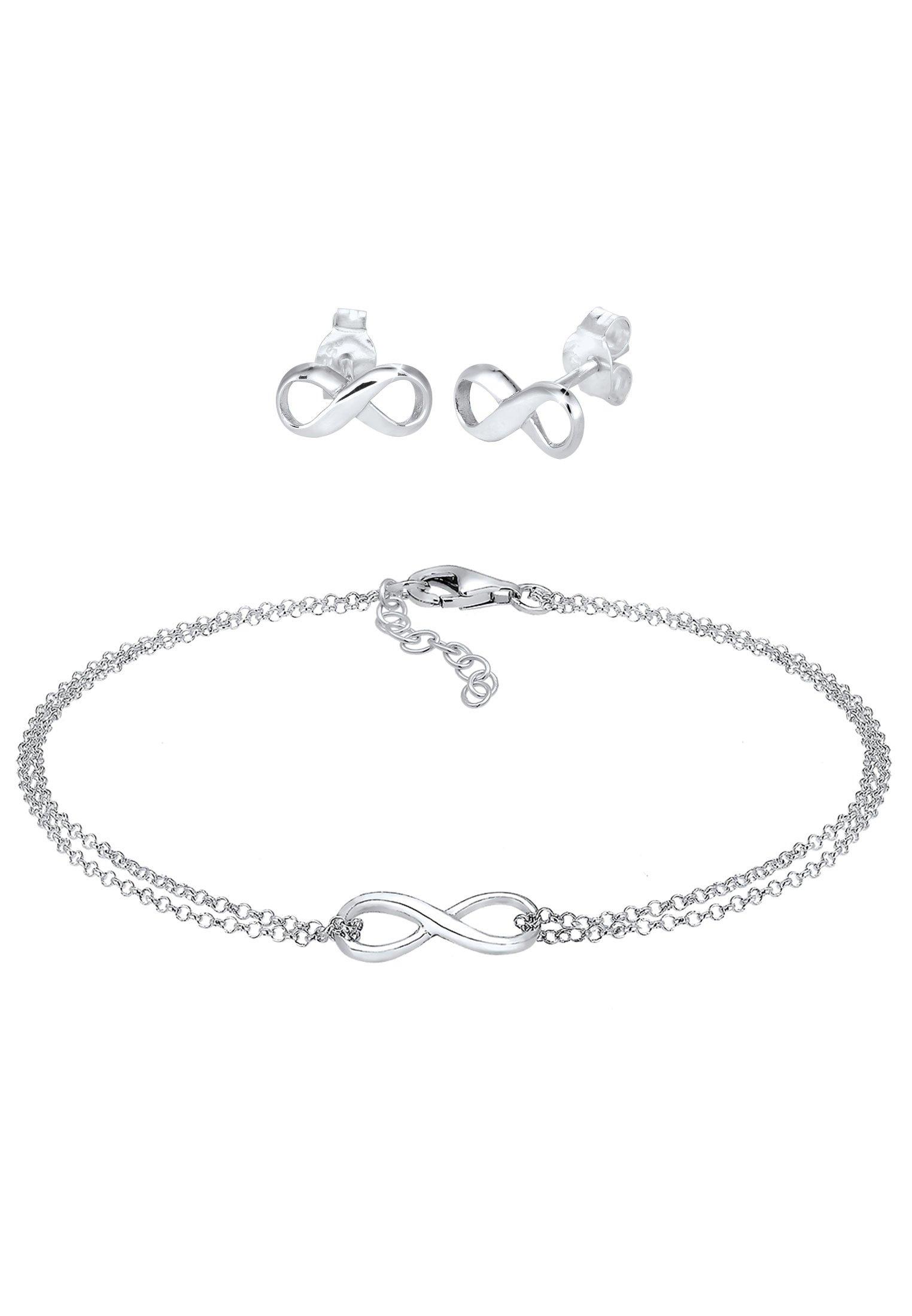 kaufen Elli Armband Schmuckset Silber Infinity | Ohrstecker - Symbol 925 Set MANOR online