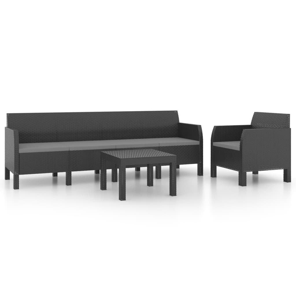 VidaXL Garten-lounge-set polypropylen  