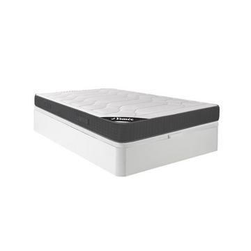 Set 160 x 200 cm Rete contenitore Bianco + Materasso memory foam sp. 28 cm - GIZEUX di YSMÉE