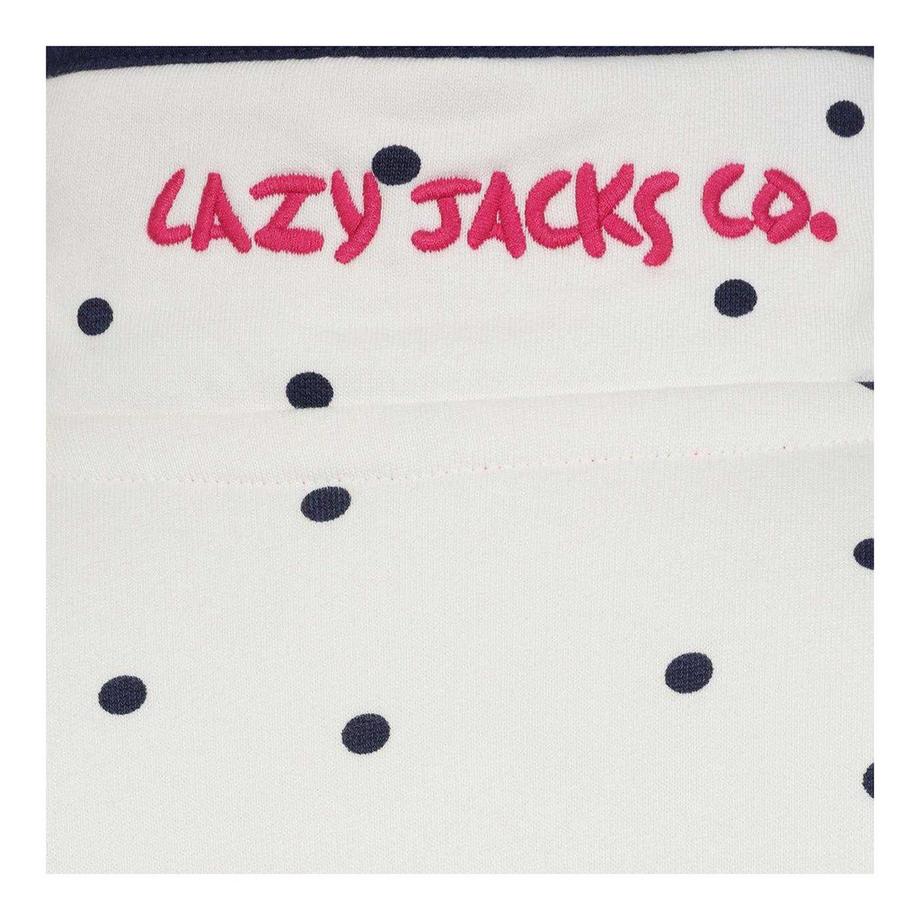 Lazy Jacks Sweatshirt Col Boutonné à Pois  