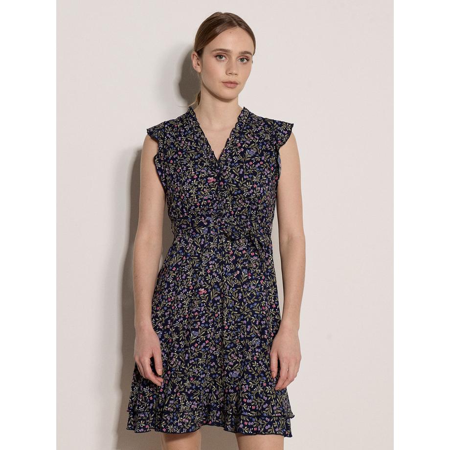 Mini-robe à volants et imprimé floral