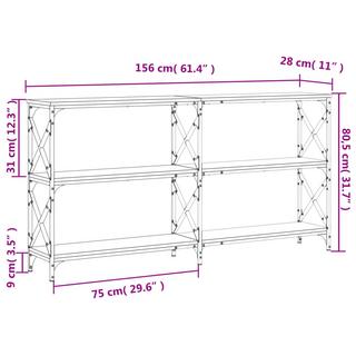 VidaXL Table console bois d'ingénierie  