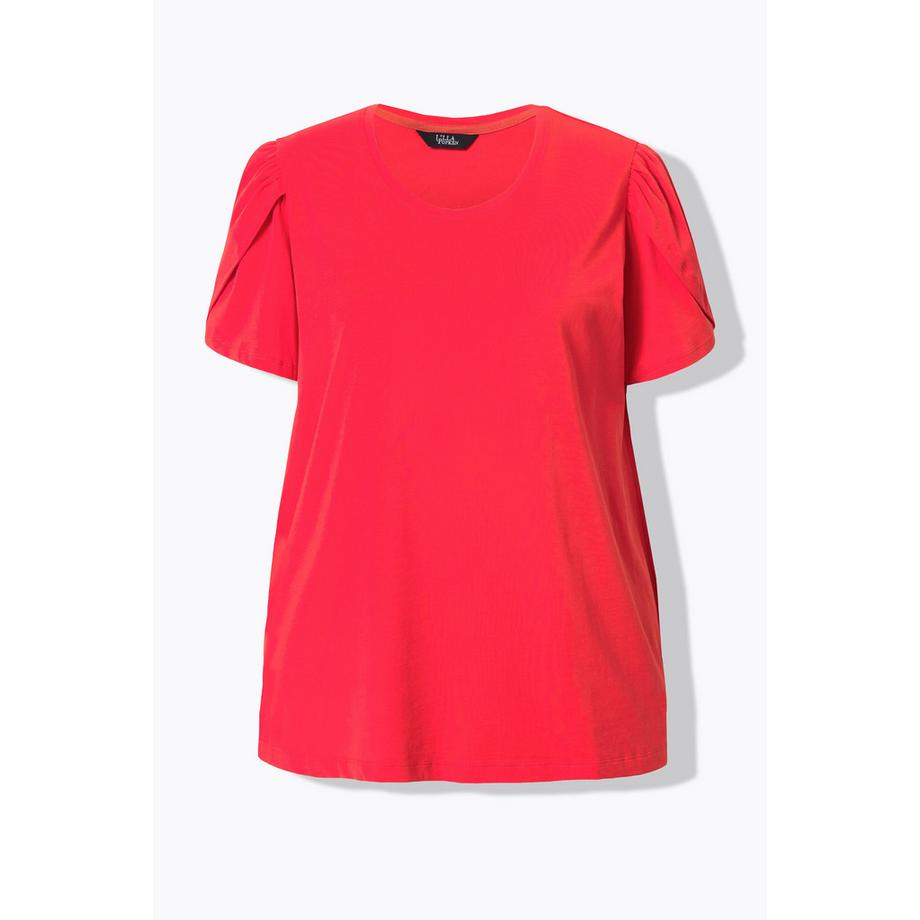 Ulla Popken T-shirt Effet Superposition Col Rond Manches Courtes Coupe Évasée  