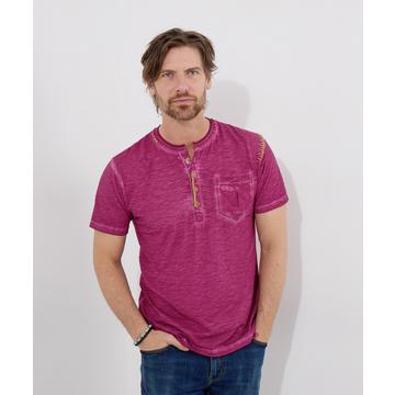 Henley mit kurzen Ärmeln und Brusttasche