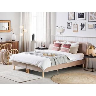 Beliani Boxspring Bett aus Samtstoff Modern MARQUISE  