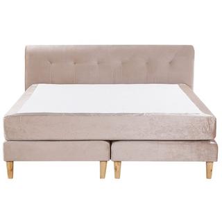 Beliani Boxspring Bett aus Samtstoff Modern MARQUISE  