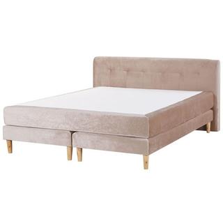 Beliani Boxspring Bett aus Samtstoff Modern MARQUISE  