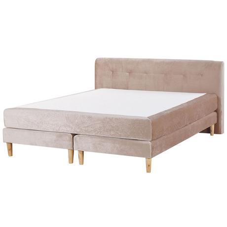 Beliani Boxspring Bett aus Samtstoff Modern MARQUISE  