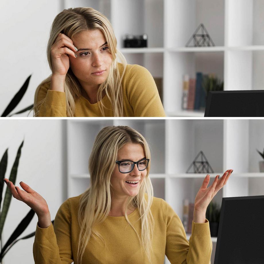 Avizar Occhiali Anti Luce Blu PC Nero Mat  