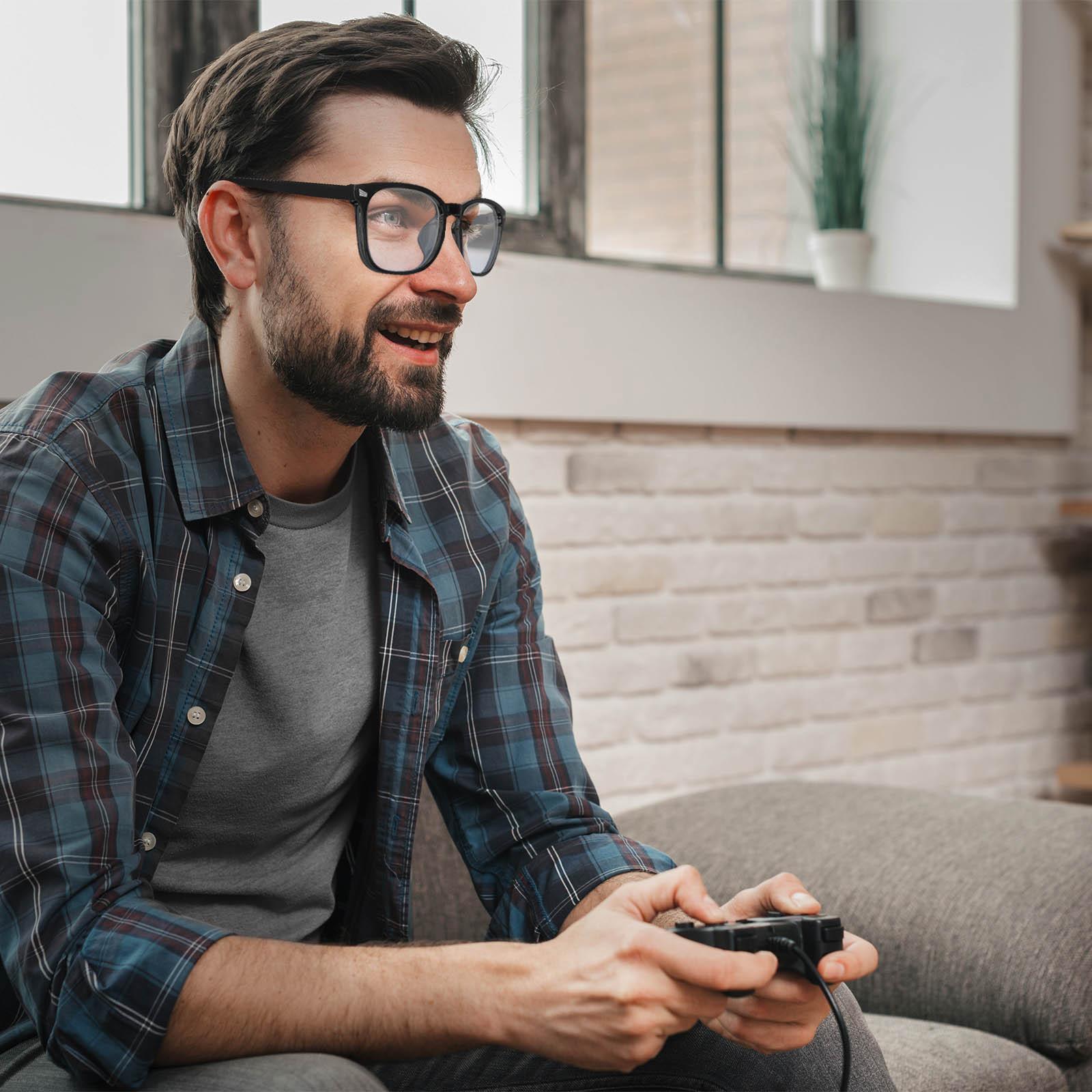 Avizar Lunettes Anti-lumière Bleue PC Noir mat  