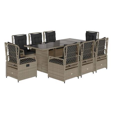 VidaXL Garten essgruppe poly-rattan  