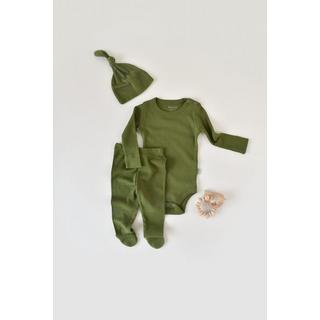 BabyCosy Organic  Set, Strickhose mit Fuß, Body langarm, Mütze 