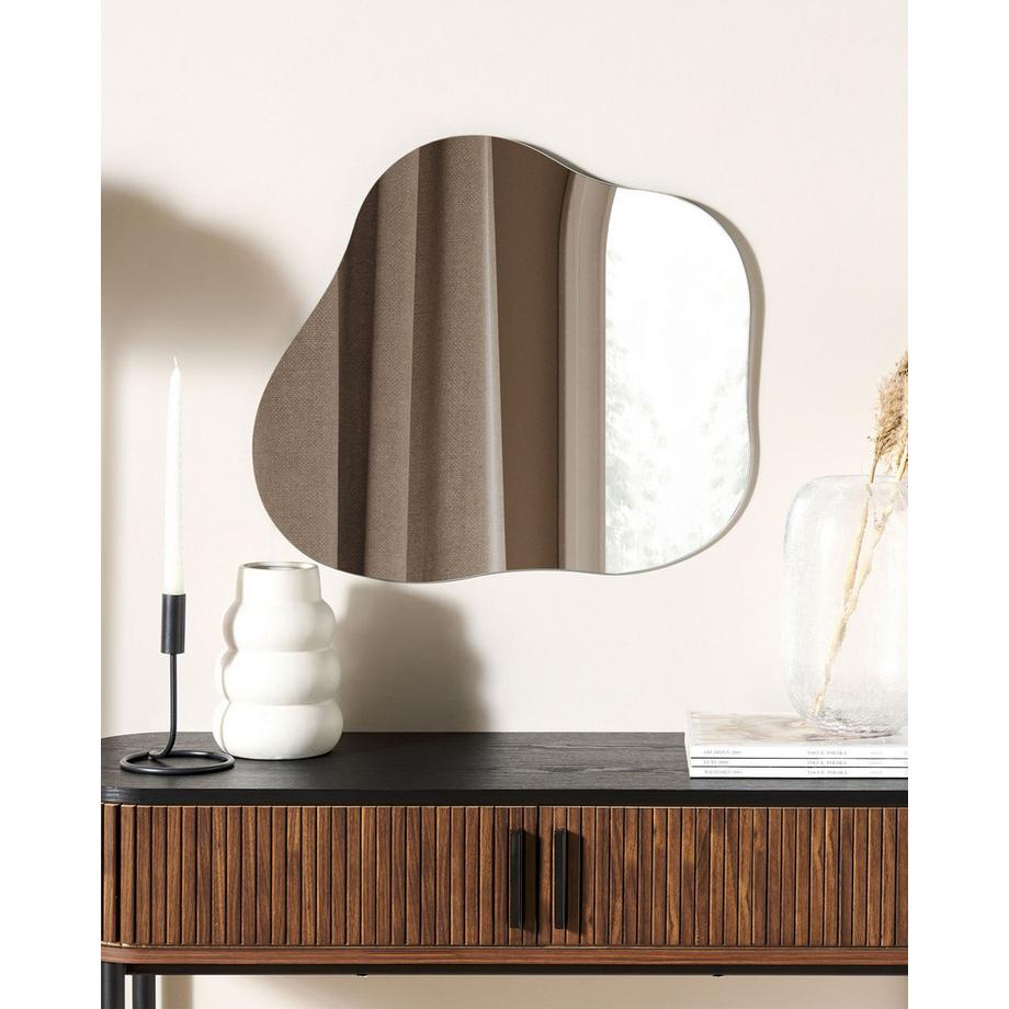 Beliani Wandspiegel aus Glas Retro BAGNEUX  