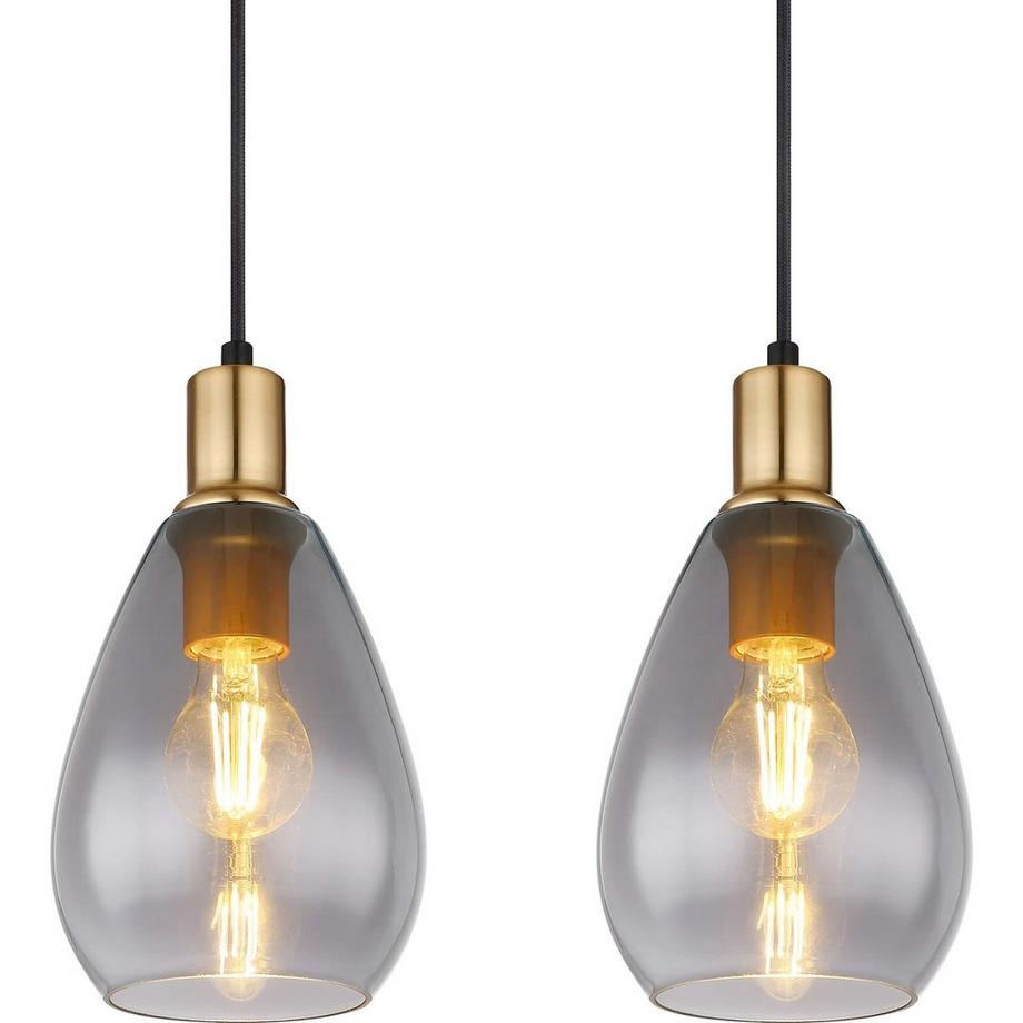 mutoni Lampe à suspension Fanni métal noir mat 4xE27  