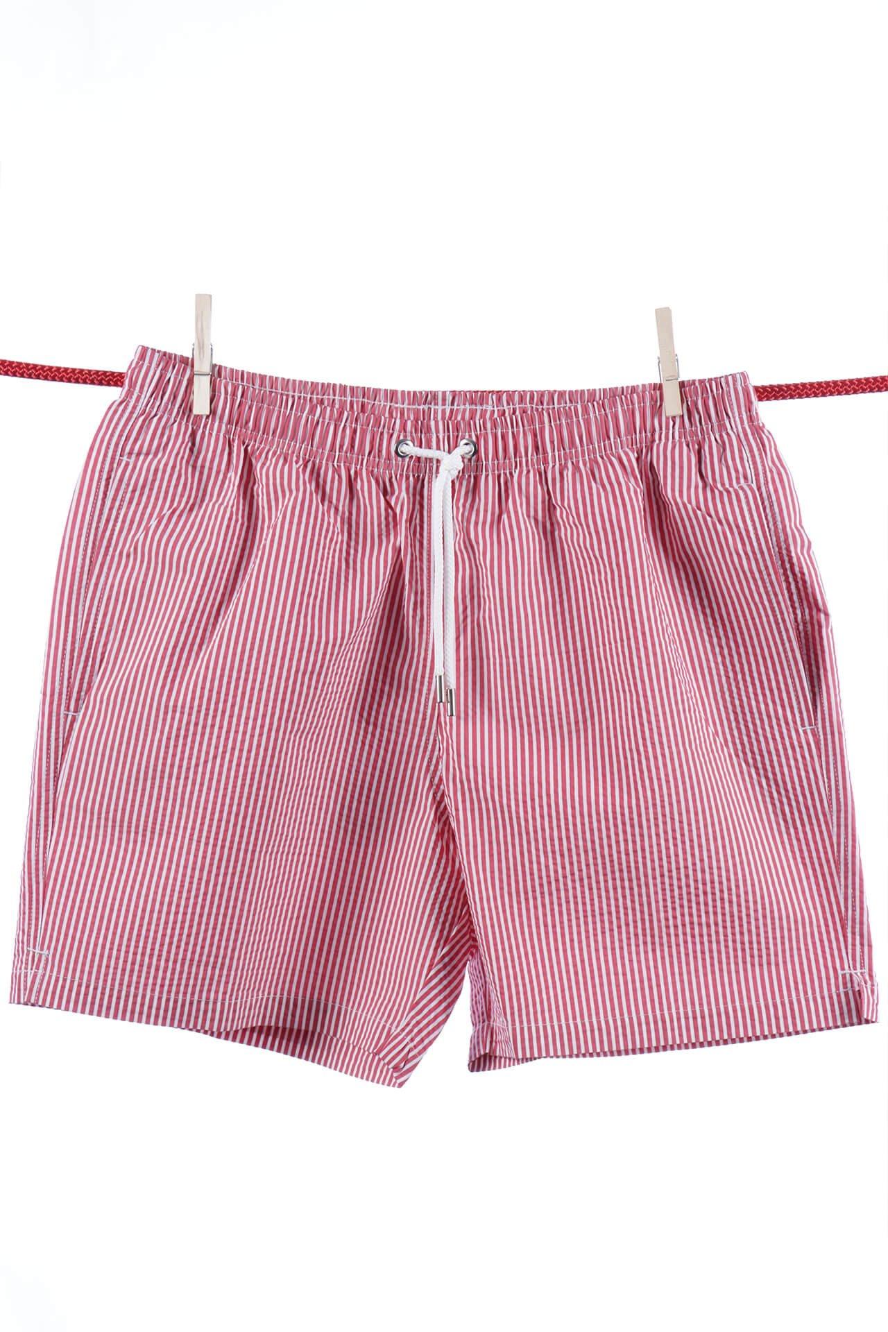 Image of Badeshorts Mille-raies Cherry - Modell Ibiza Herren Pink L