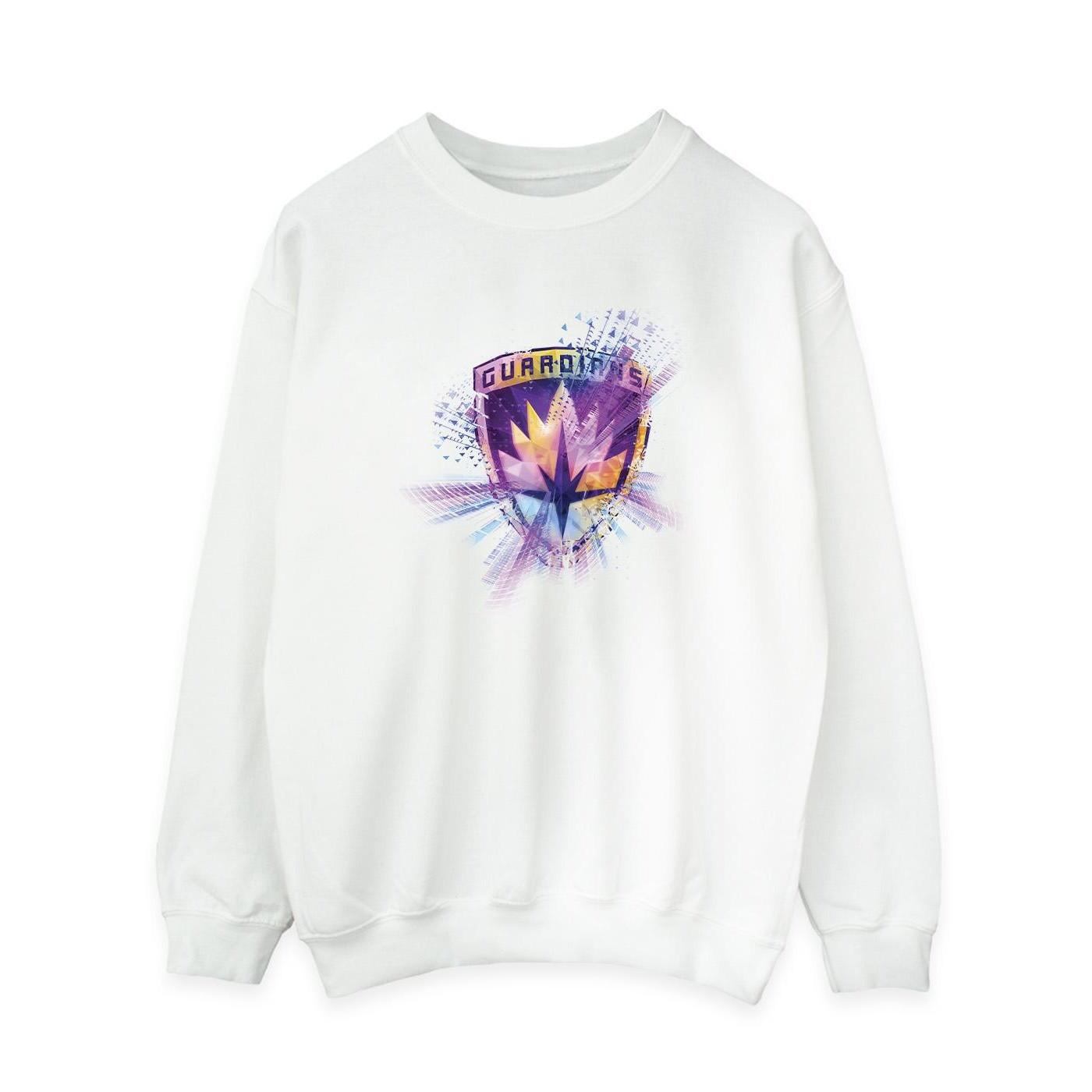 Image of Guardians Of The Galaxy Abstract Star Lord Sweatshirt Damen Weiss XL