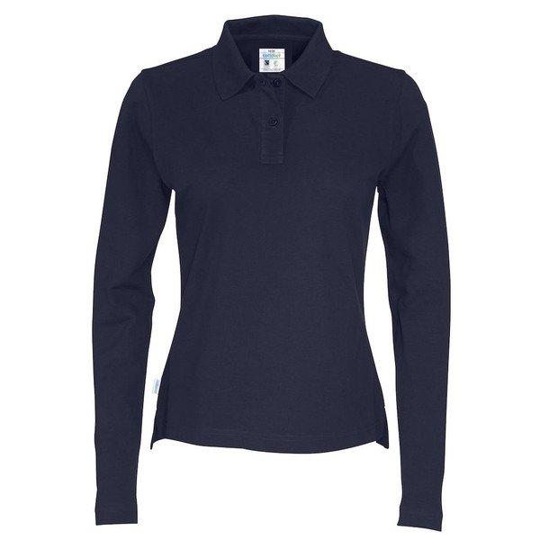 Image of Poloshirt Langärmlig Damen Marine M