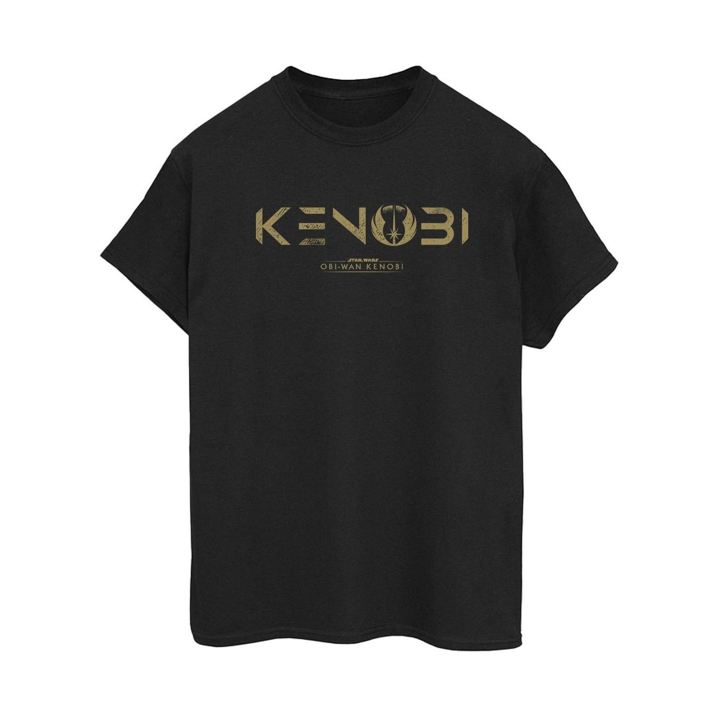 Image of Obiwan Kenobi Logo Tshirt Damen Schwarz M