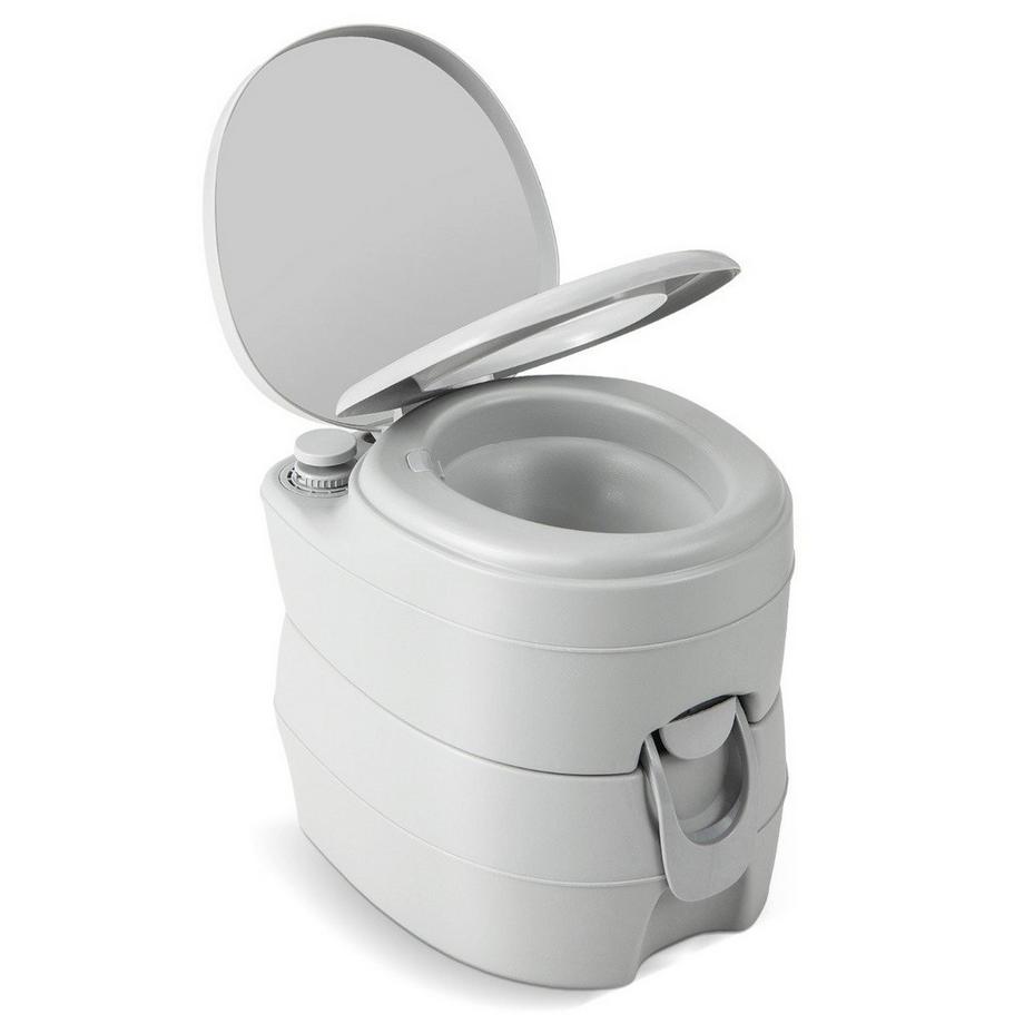 Toilette portatile con serbatoio di scarico rimovibile, sedile a prova di perdite e pompa di scarico
