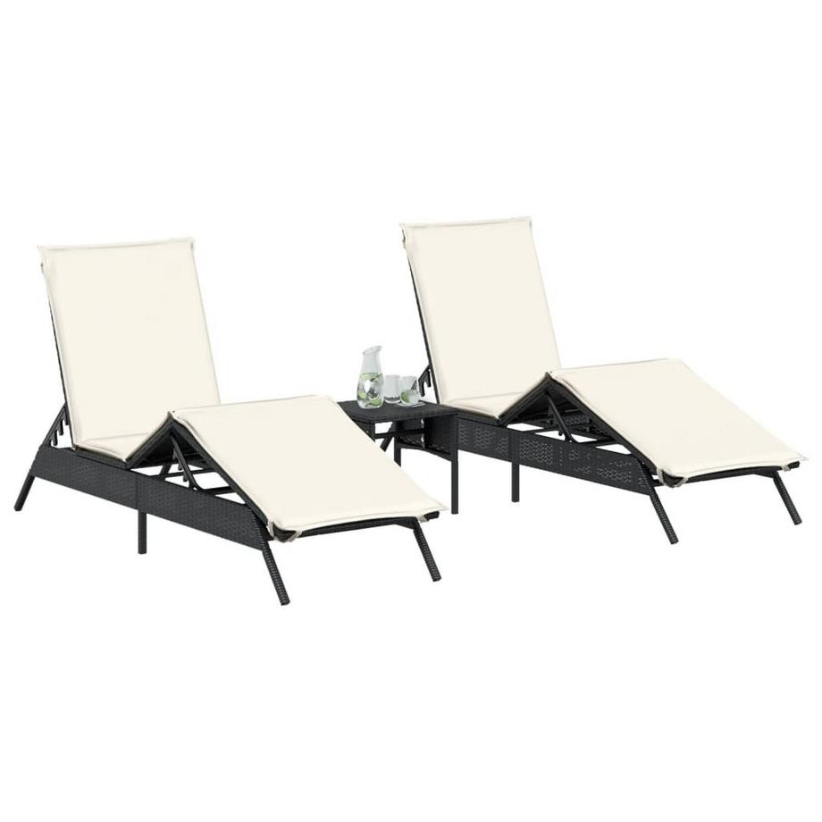 VidaXL Chaise longue rotin synthétique  