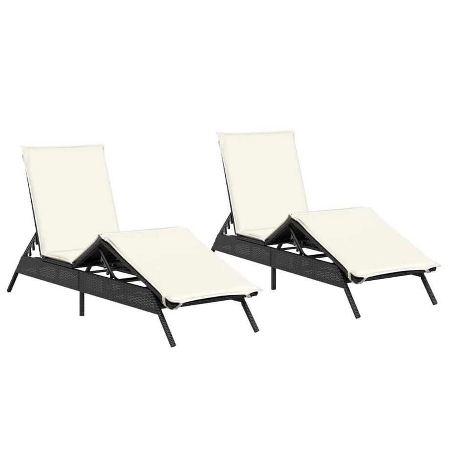 Chaise longue rotin synthétique