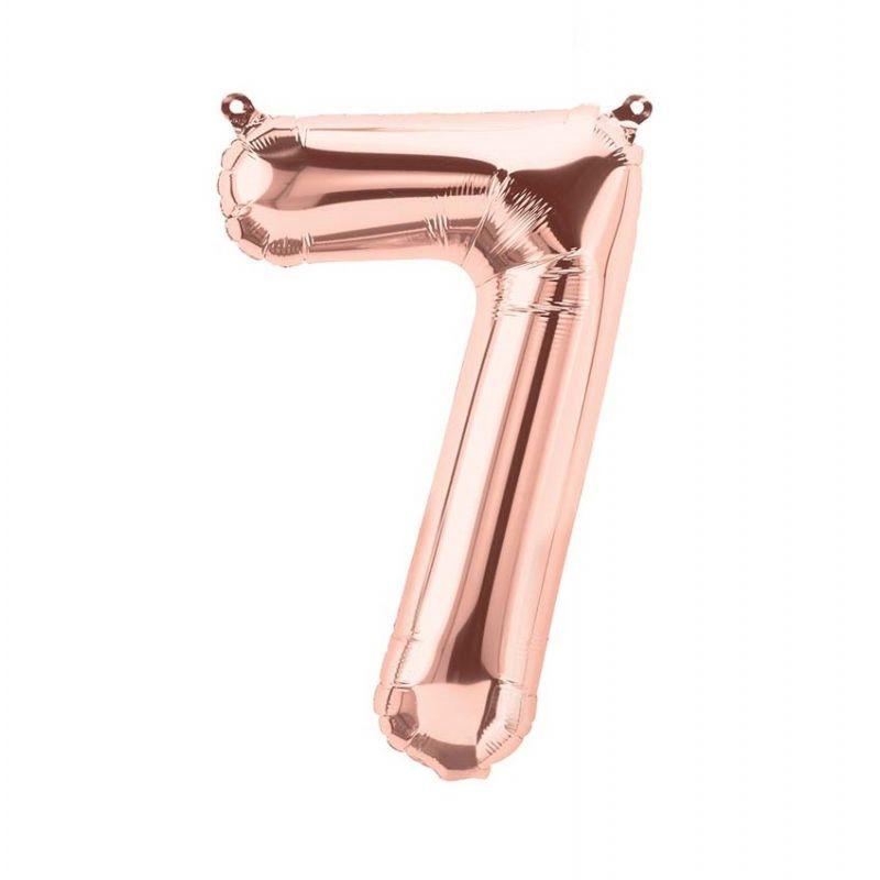 Riethmüller  Ballon Mylar Rose Gold Chiffre 7 