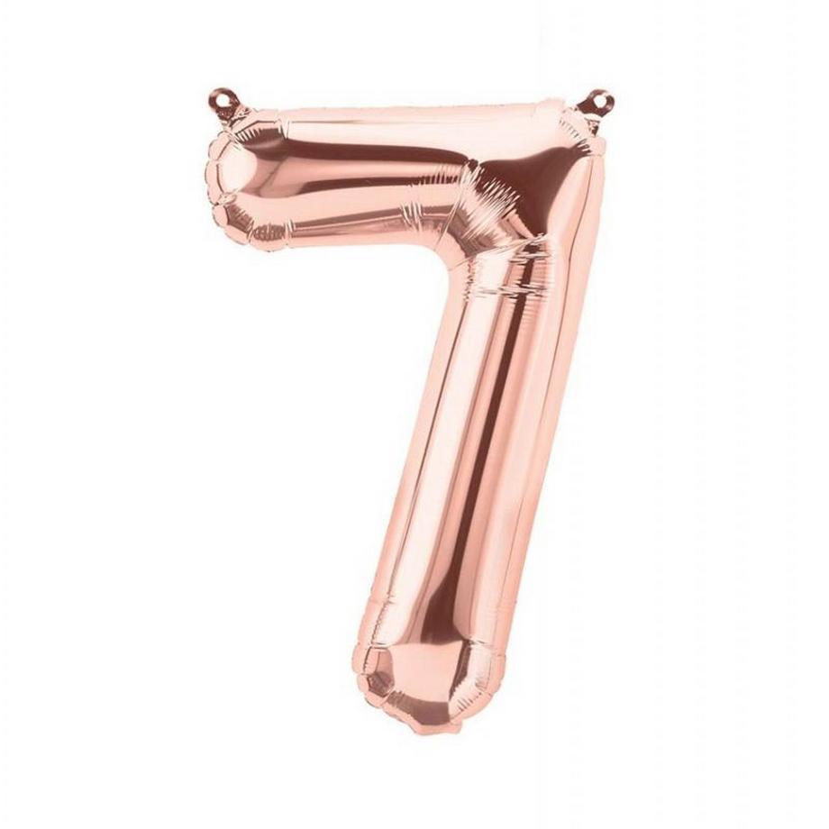 Ballon Mylar Rose Gold Chiffre 7