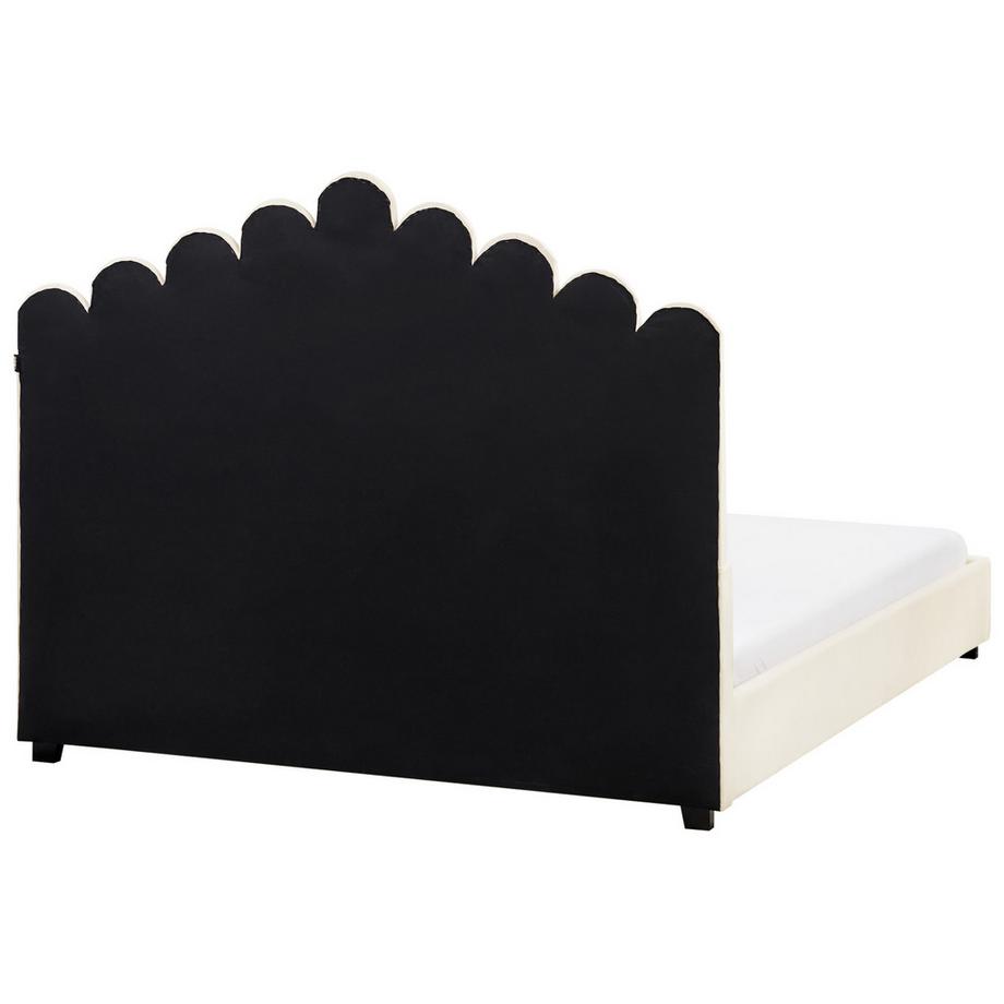 Beliani Wasserbett aus Samtstoff  VINCENNES  