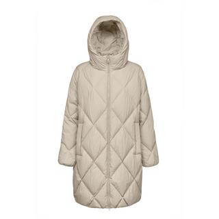 GEOX  lange daunenjacke mit kapuze, damen tahina 