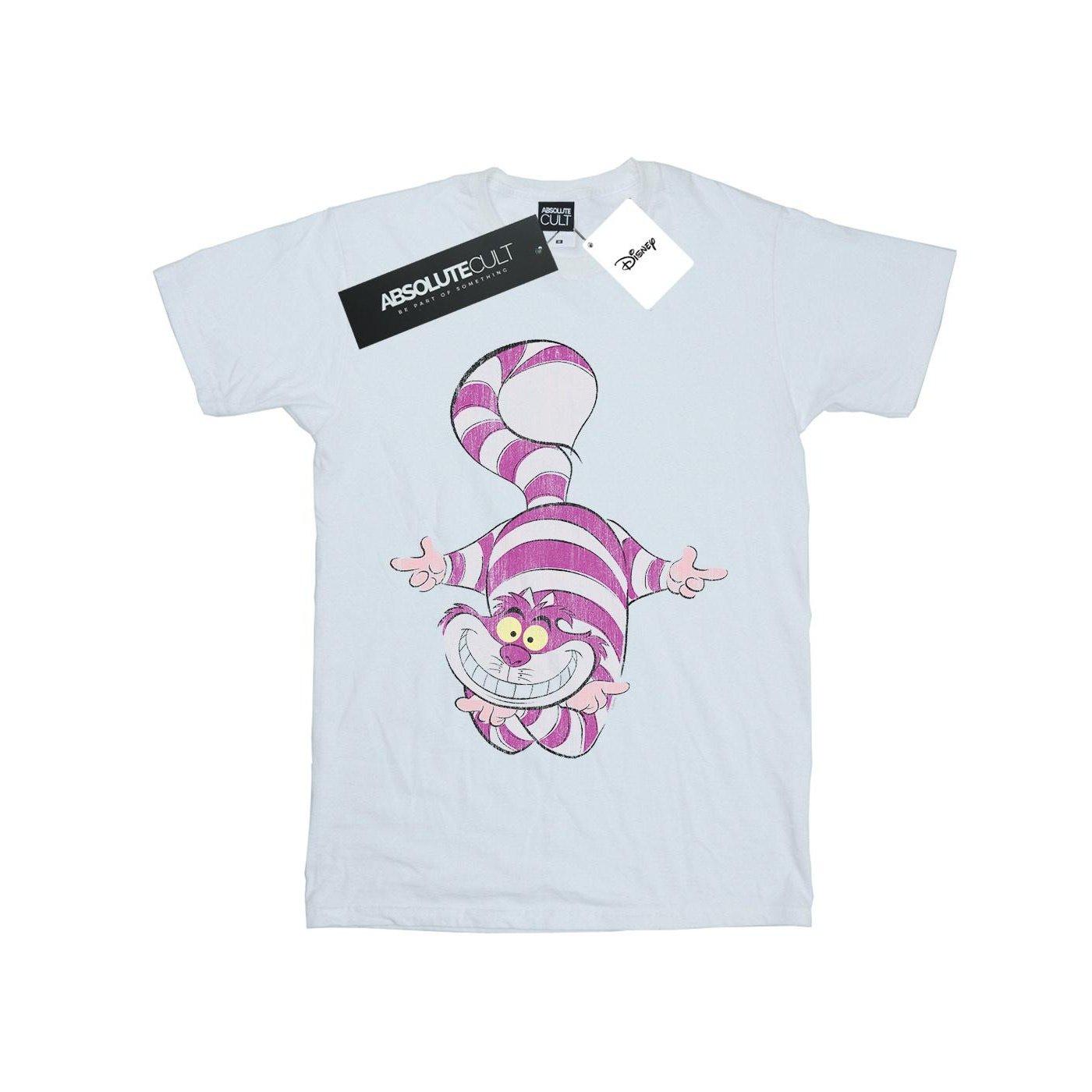 Image of Alice In Wonderland Cheshire Cat Upside Down Tshirt Herren Weiss XL