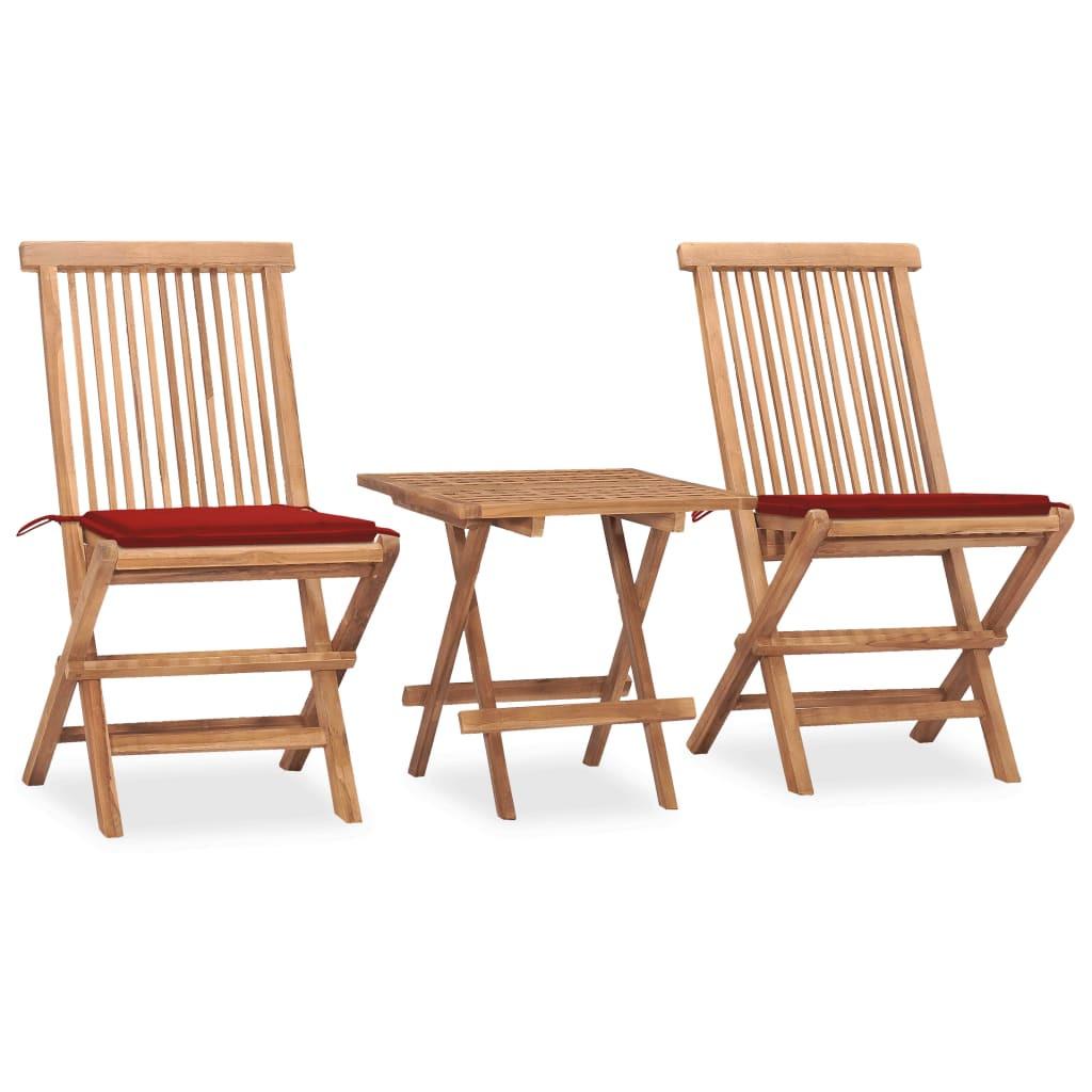 VidaXL set arredo pieghevole giardino Teak riciclato  