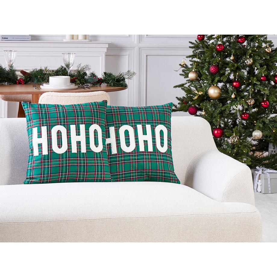 Beliani Dekokissen 2er Set aus Polyester  JOYCANDY  