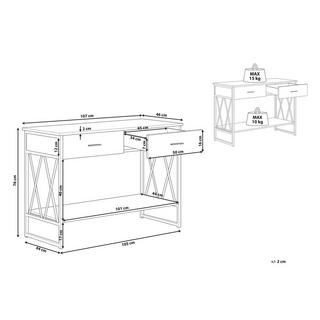 Beliani Konsolentisch aus MDF-Platte Industriell AYDEN  