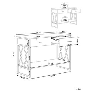 Beliani Konsolentisch aus MDF-Platte Industriell AYDEN  