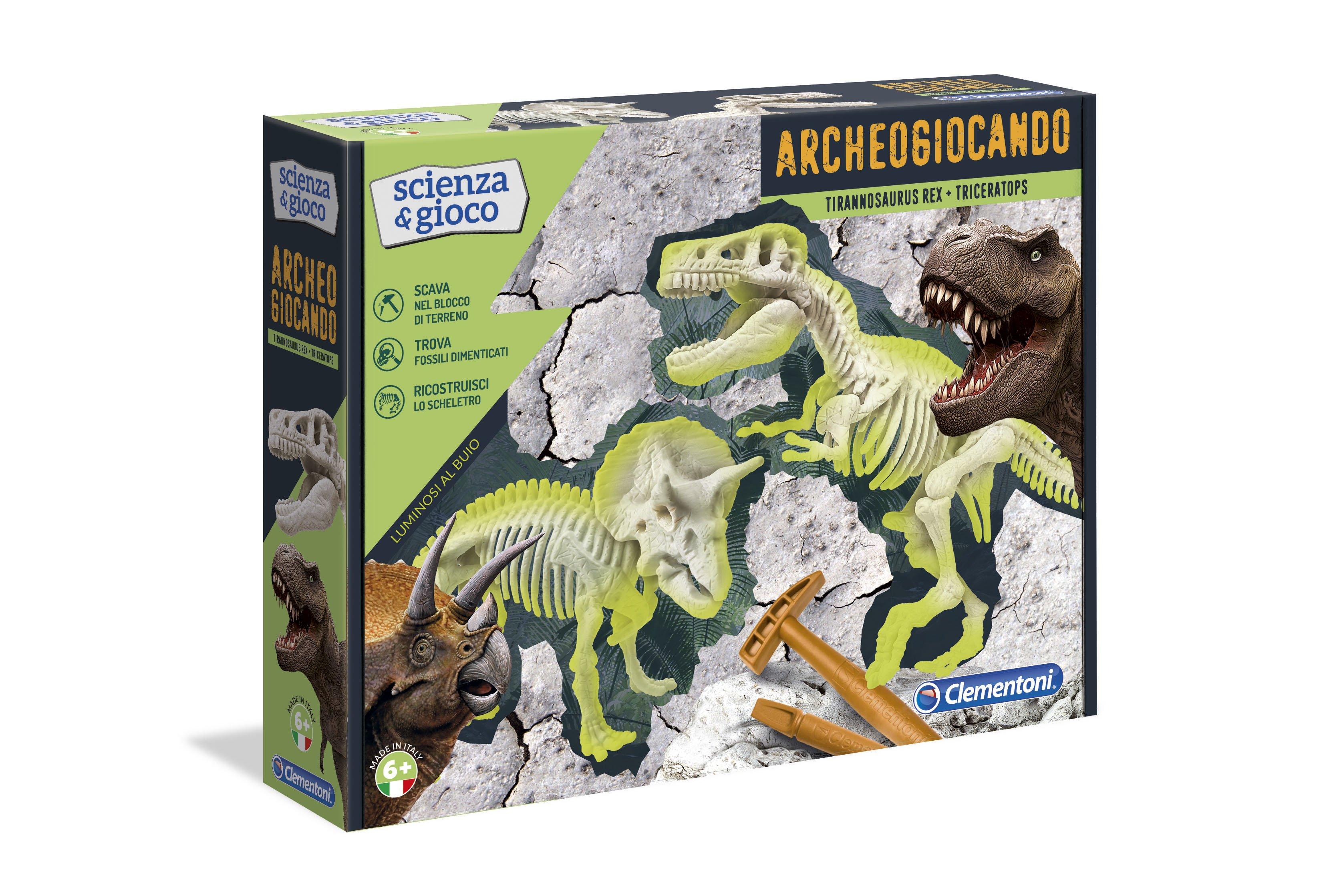 Clementoni  Clementoni Science & Jeu laboratoire - Scienza & Gioco Lab - Archeogiocando T-Rex & Triceratopo 