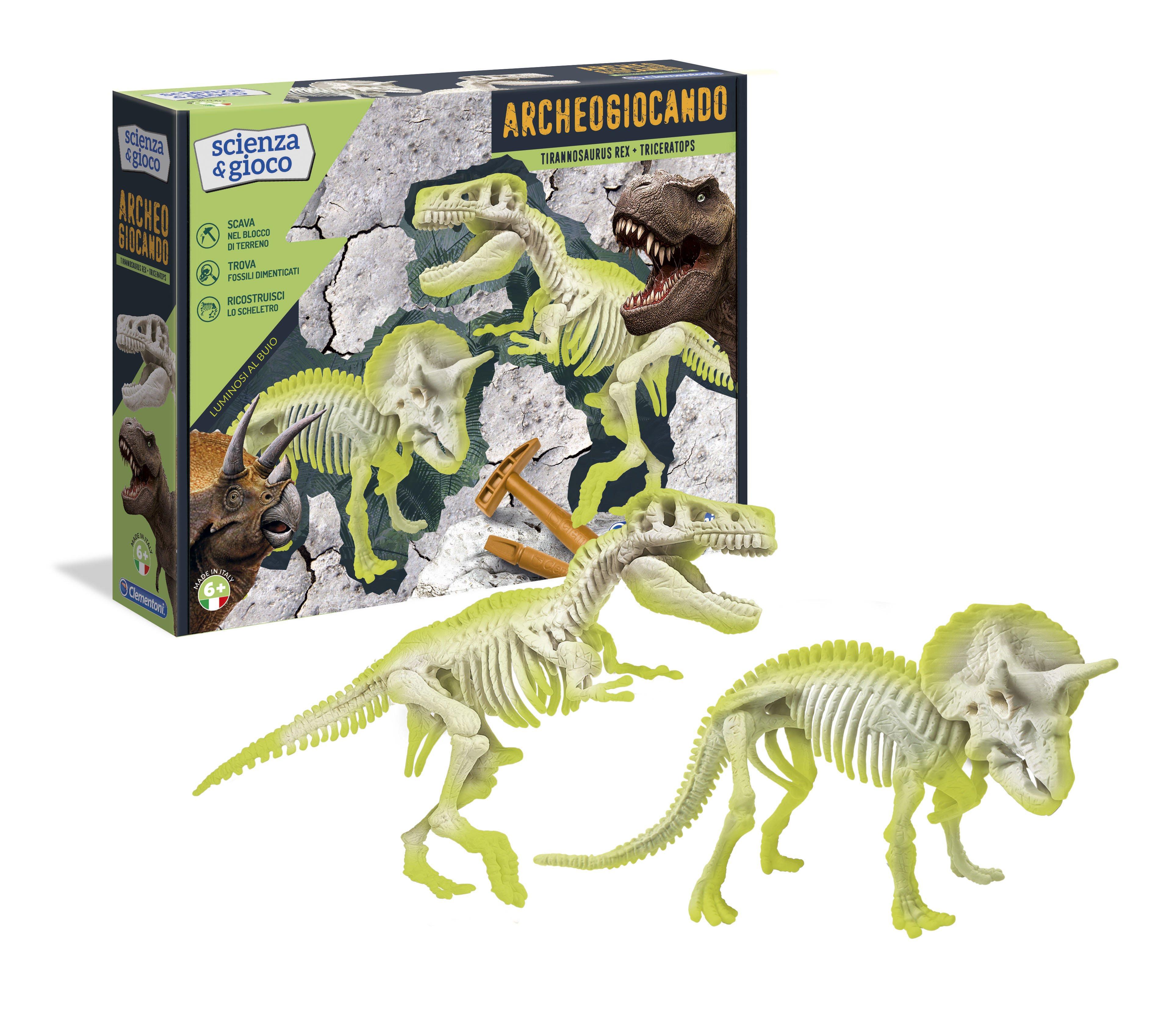 Clementoni  Clementoni Science & Jeu laboratoire - Scienza & Gioco Lab - Archeogiocando T-Rex & Triceratopo 