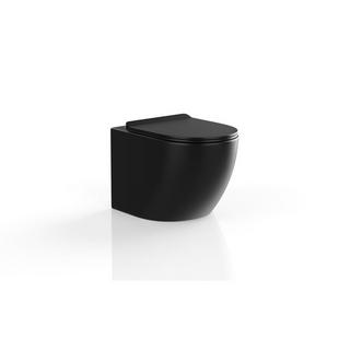 Vente-unique WC sospeso Nero opaco in Ceramica senza flangia - JAVOINE  