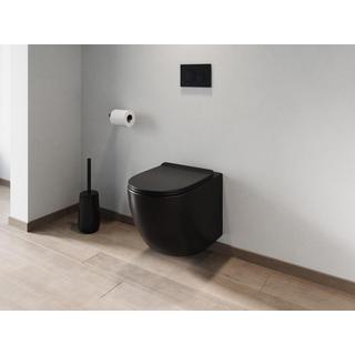Vente-unique WC sospeso Nero opaco in Ceramica senza flangia - JAVOINE  