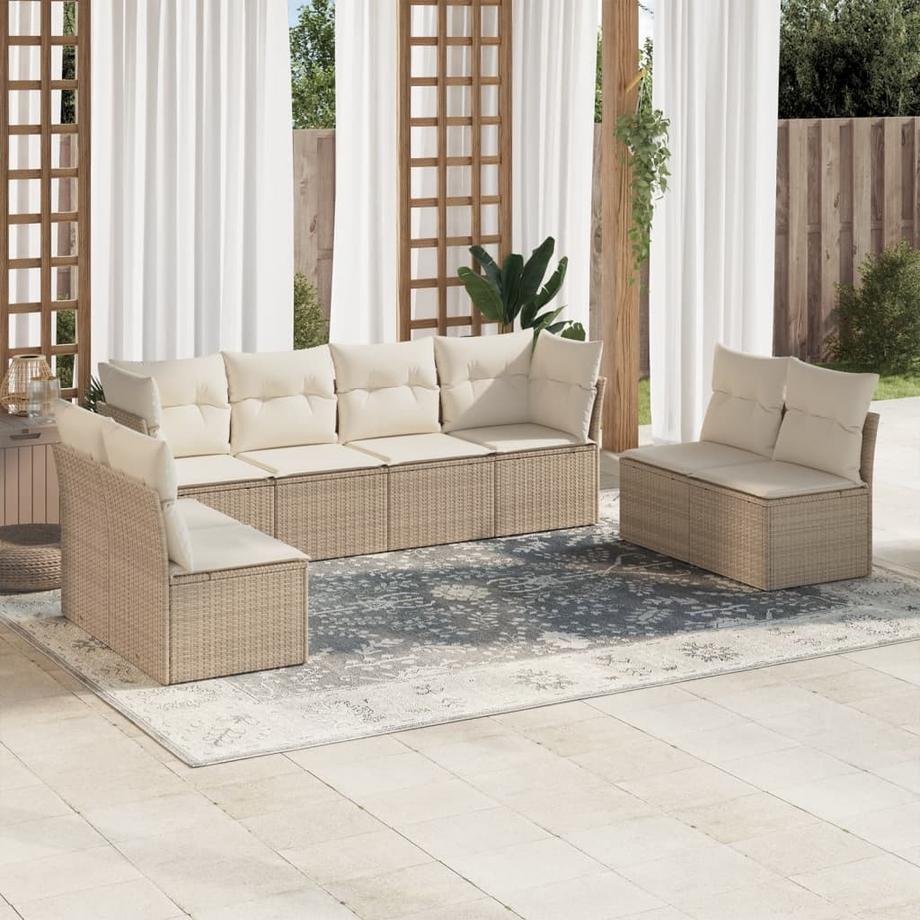VidaXL set divano da giardino Polirattan  
