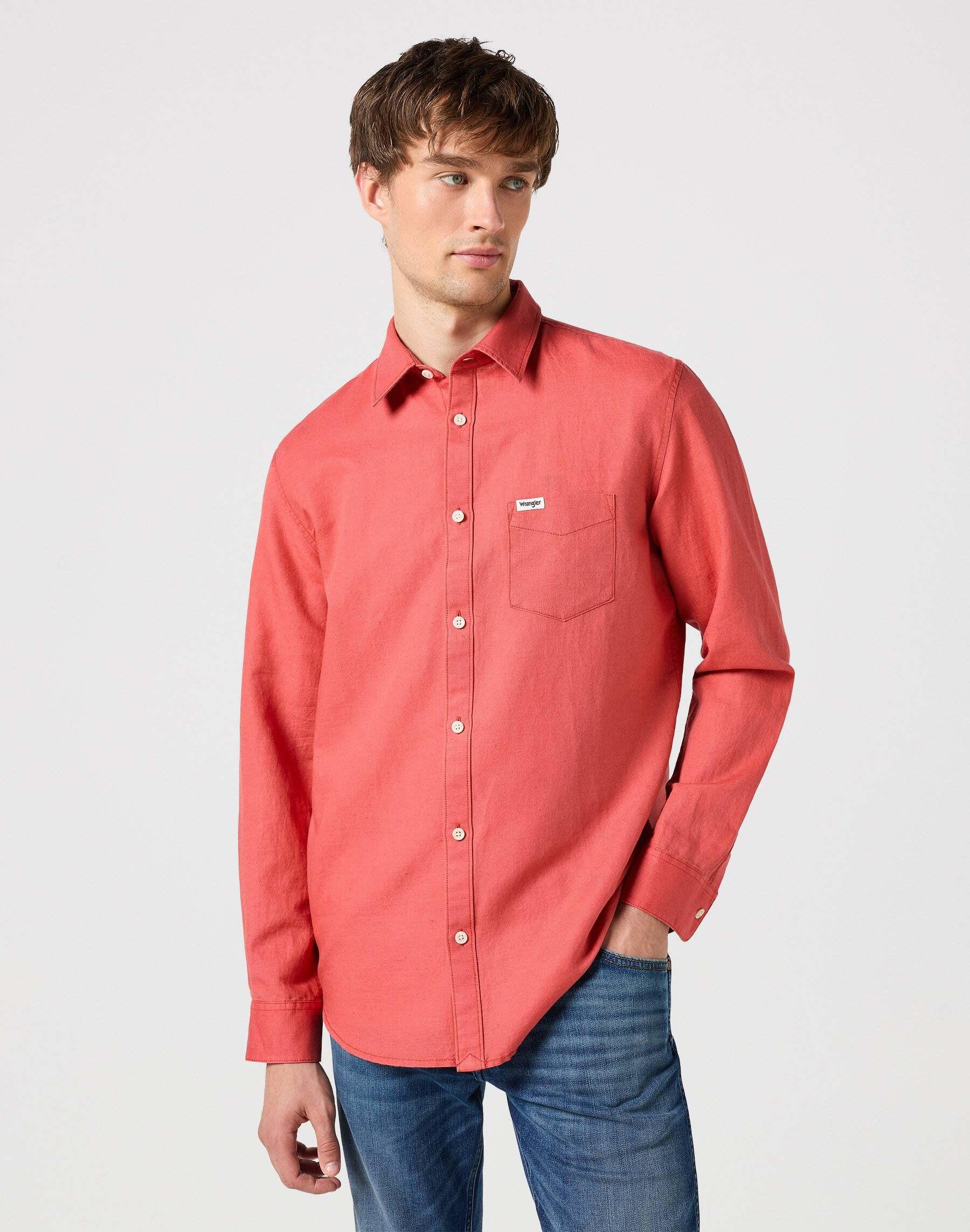 Image of Hemden One Pocket Shirt Herren Orange S