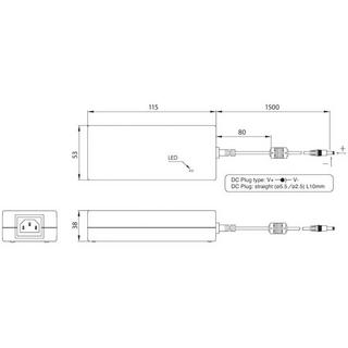 Bicker Elektronik  Alimentatore da tavolo tensione fissa 19 V/DC 3.4 A 60 W 