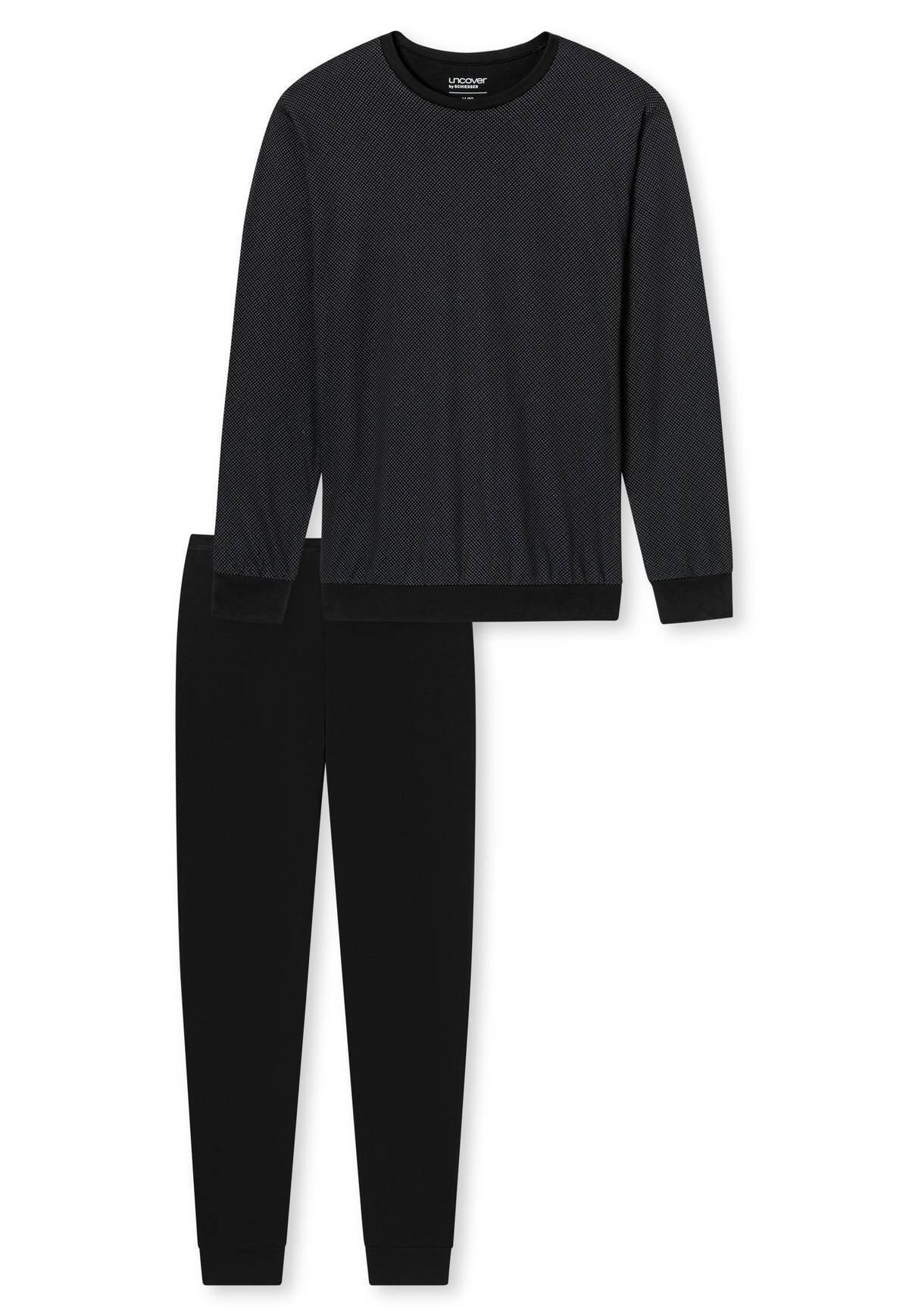 Image of Pyjama Homewear Bequem Sitzend Unisex Schwarz XL